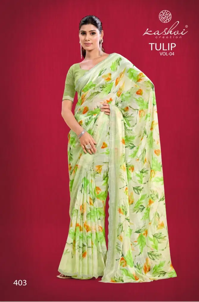 Tulip Vol 4 By Kashvi Rimzim Printed Daily Wear Wholesale Saree Wholesale Market